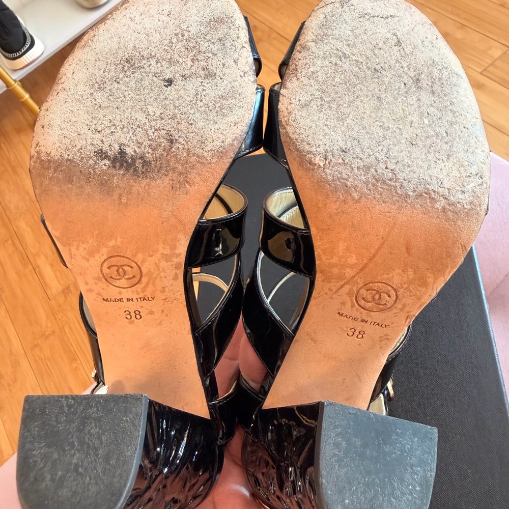 Chanel Flowered Heel Sandals - Picture 5 of 10